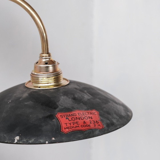 Image 1 of Vintage Wandlampe aus Messing und Quecksilberglas, England 1920er Jahre