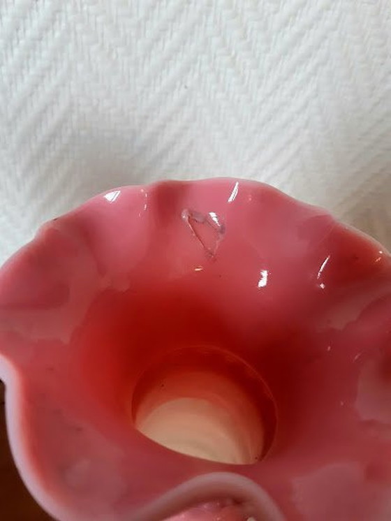 Image 1 of 2X Messe Opaline Vasen Um 1920