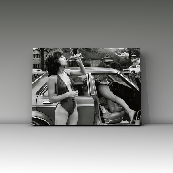 Image 1 of Mid Century 70S Jane Birkin Wein Werbung Kunst