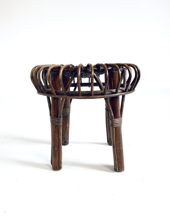 Image 1 of Vintage Rattan-Hocker '60