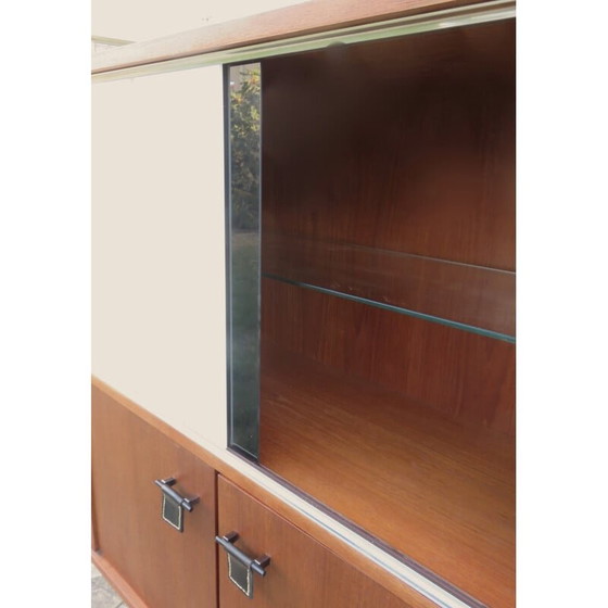 Image 1 of Vintage-Highboard mit Glasschiebetüren, Frankreich 1955