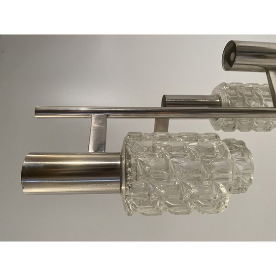 Image 1 of Klassische italienische Stehlampe aus Eisen und Glas, 1960er Jahre