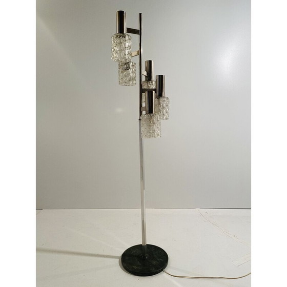 Image 1 of Klassische italienische Stehlampe aus Eisen und Glas, 1960er Jahre