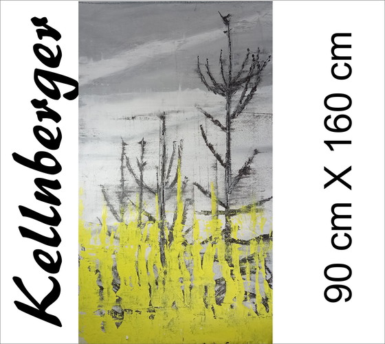 Image 1 of Xxl Art Painting Kunst Gemälde Canvas Leinwand Signiert T. G . Kellnberger #248  # Hartwork