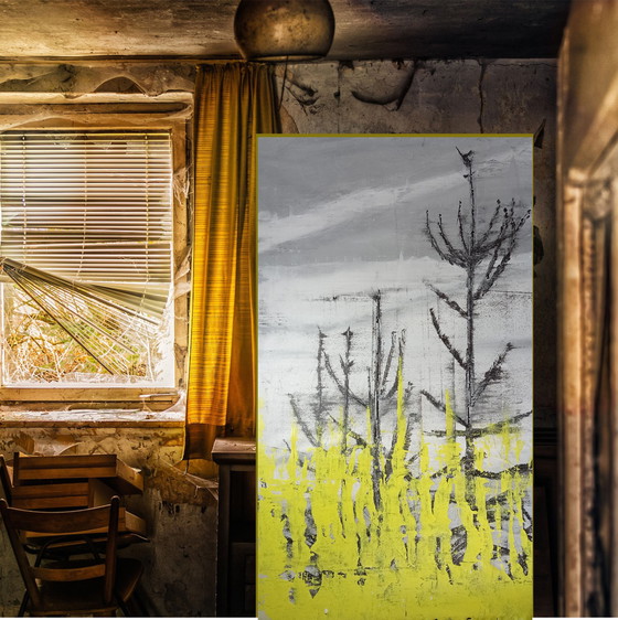 Image 1 of Xxl Art Painting Kunst Gemälde Canvas Leinwand Signiert T. G . Kellnberger #248  # Hartwork