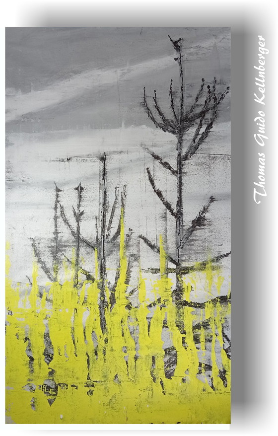 Image 1 of Xxl Art Painting Kunst Gemälde Canvas Leinwand Signiert T. G . Kellnberger #248  # Hartwork