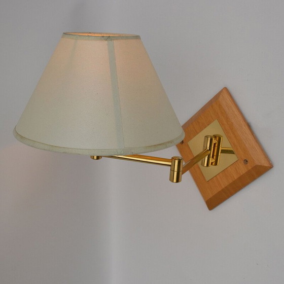 Image 1 of Vintage Wandlampe mit beweglichem Arm Lampenschirm, Frankreich 1970