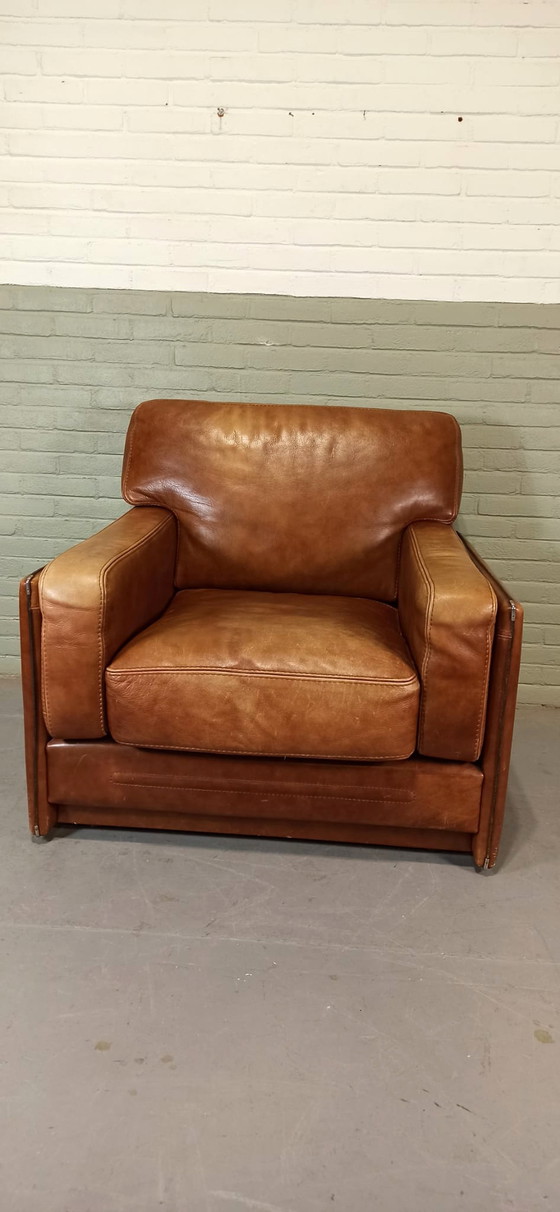 Image 1 of Baxter Arcon Cognac leren fauteuil