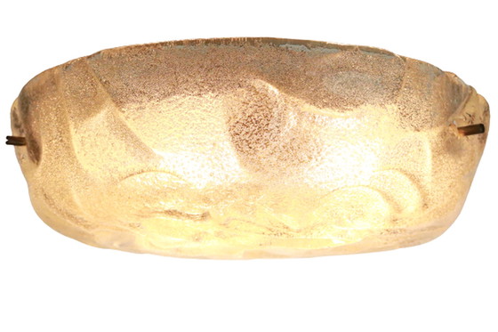 Image 1 of Vintage Plafonniere aus Eisglas