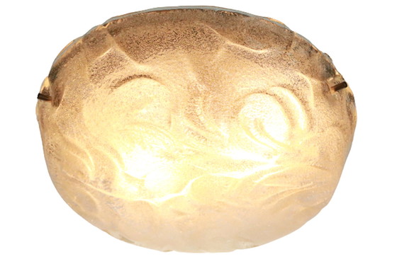 Image 1 of Vintage Plafonniere aus Eisglas