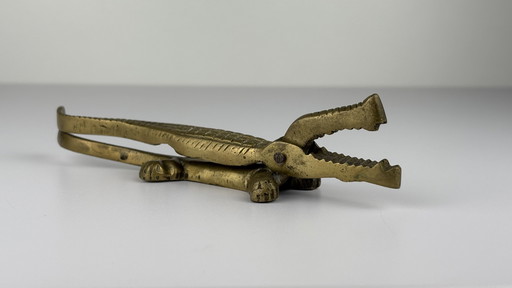 Vintage Messing (Wal)Nussknacker Krokodil