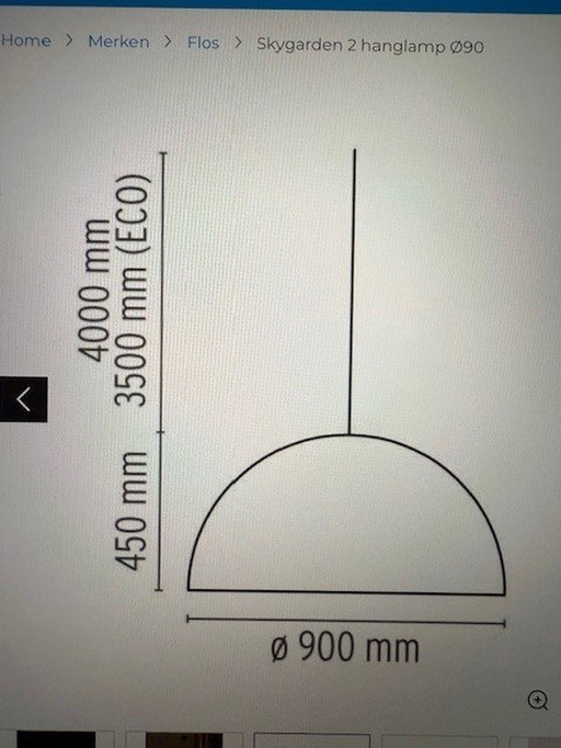 2 Hängeleuchten Flos Skygarden 90 Farbe Weiß