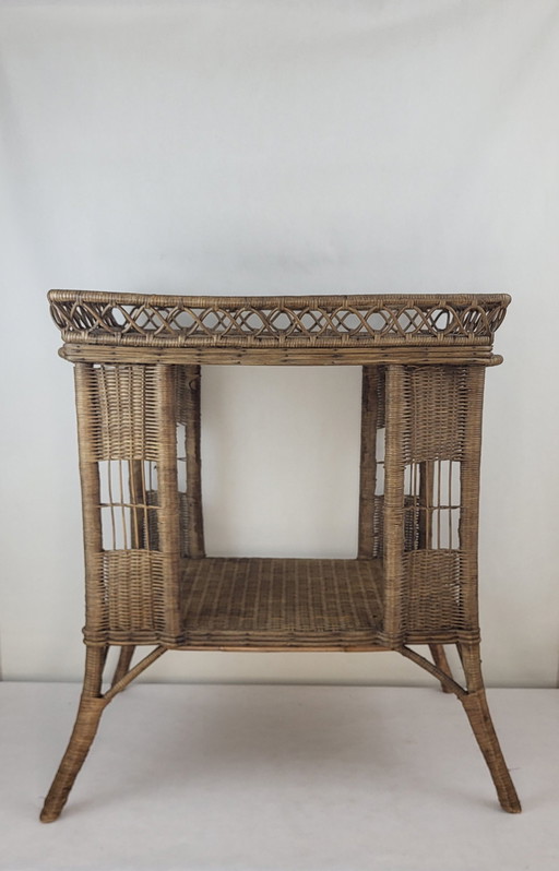 Beistelltisch Aus Weide & Rattan 1900