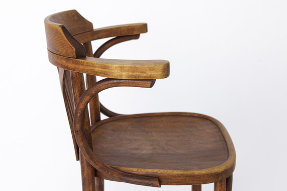 Image 1 of 1 Vintage Holz Irish Pub Hohe Hocker mit Bugholz Technik 1960S-1970S