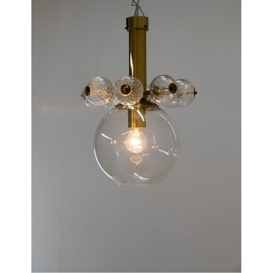 Image 1 of Vintage-Pendelleuchte aus Kunstglas von Kamenicky Senov, 1960er Jahre