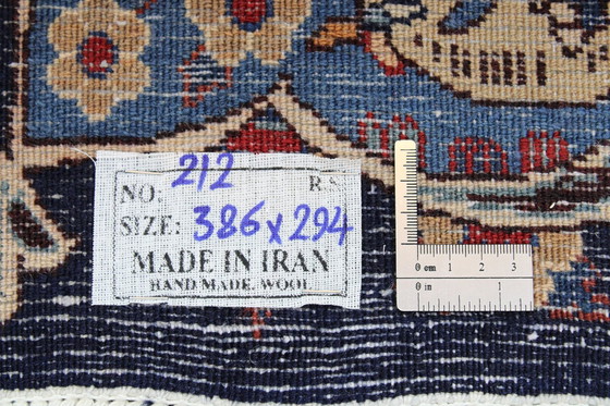 Image 1 of Original Handgeknüpfter Perserteppich Kashmar Fein Paradise Design 386 X 294 Cm Top Zustand