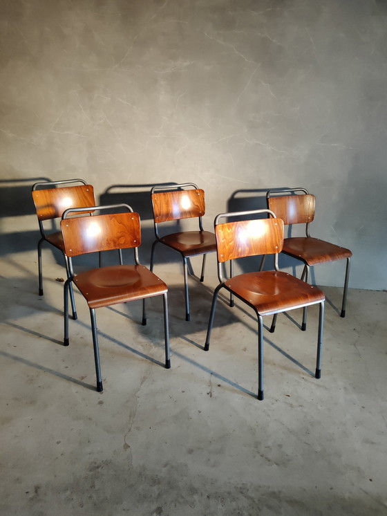 Image 1 of 5x Gispen TU Delft 106 Schulstühle