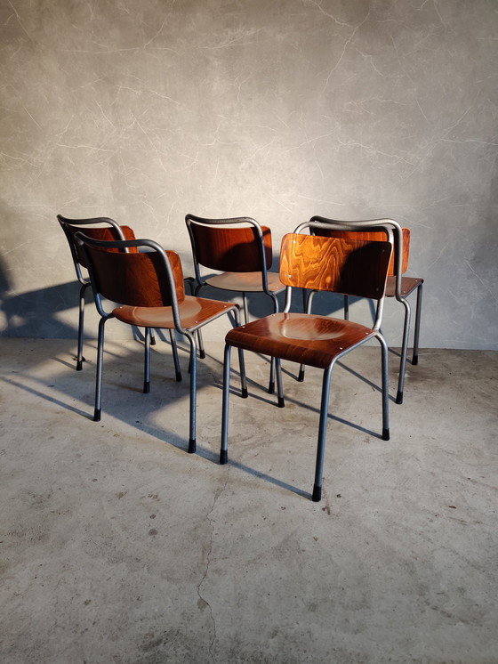 Image 1 of 5x Gispen TU Delft 106 Schulstühle