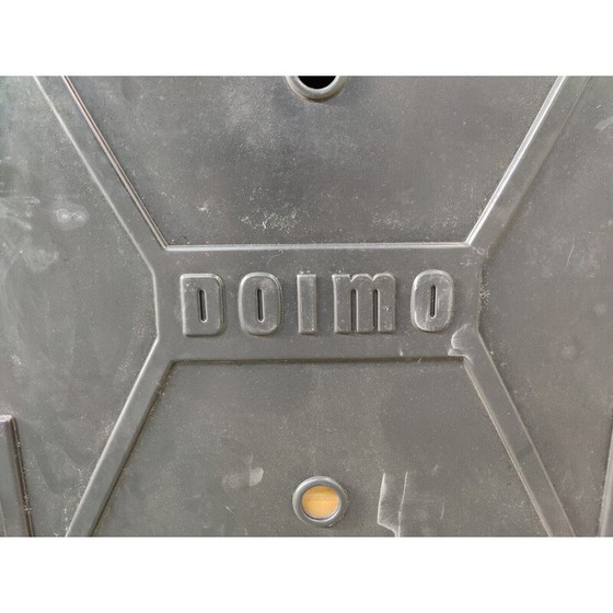Image 1 of Mid Century Wohnzimmergarnitur aus schwarzem Leder von Doimo Salotti, Italien 1970er