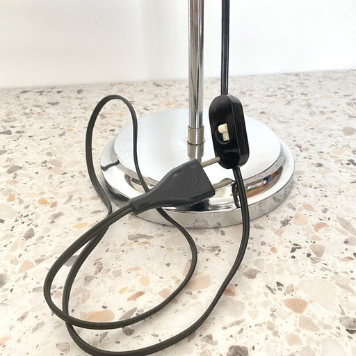 Vintage Space Age Schreibtischlampe aus Aluminium und Chrom von Goffredo Reggiani für Reggiani, Italien 1960