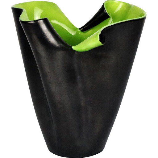 Alte Taschentuchvase von Elchinger, Frankreich 1950