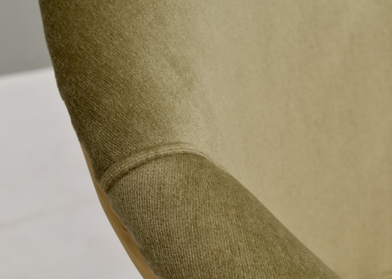 Image 1 of Circle Lounge Chair aus den 1950er Jahren in Samt und Metall - ca. 50er Jahre Design