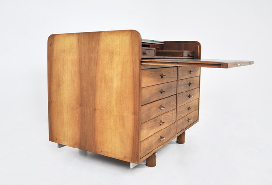 Image 1 of Rolltop-Schreibtisch "804" von Gianfranco Frattini für Bernini, 1960er Jahre