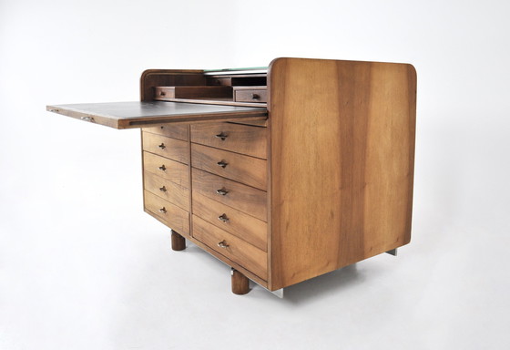 Image 1 of Rolltop-Schreibtisch "804" von Gianfranco Frattini für Bernini, 1960er Jahre