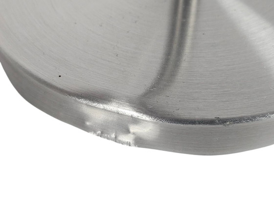 Image 1 of Hala Zeist - Tischleuchte - Kristall - Gebürstetes Aluminium - 80s