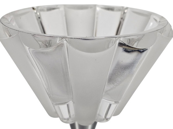 Image 1 of Hala Zeist - Tischleuchte - Kristall - Gebürstetes Aluminium - 80s