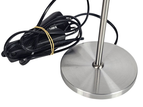 Image 1 of Hala Zeist - Tischleuchte - Kristall - Gebürstetes Aluminium - 80s