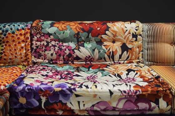 Image 1 of Atemberaubend bunter Mah-Jongg-Missoni-Stoff von Hans Hopfer für Roche Bobois Frankreich