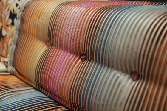 Image 1 of Atemberaubend bunter Mah-Jongg-Missoni-Stoff von Hans Hopfer für Roche Bobois Frankreich