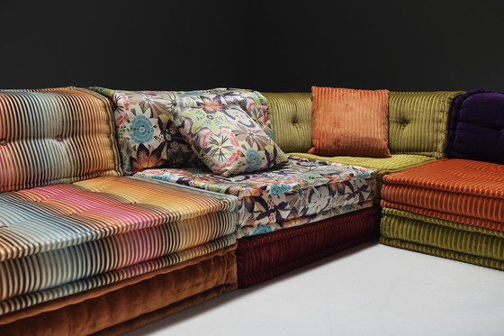 Image 1 of Atemberaubend bunter Mah-Jongg-Missoni-Stoff von Hans Hopfer für Roche Bobois Frankreich