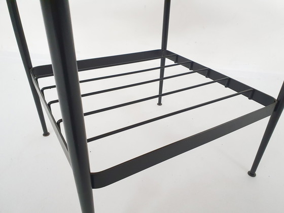 Image 1 of Kleiner Beistelltisch aus Teak und Metall, Niederlande 1950