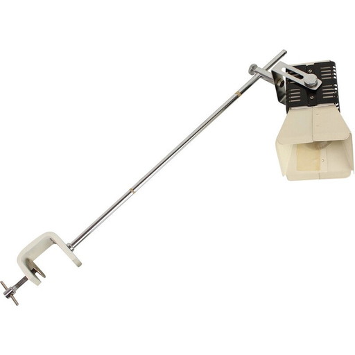 Vintage verstellbare Tischlampe aus Metall und Chrom, Tschechoslowakei 1970