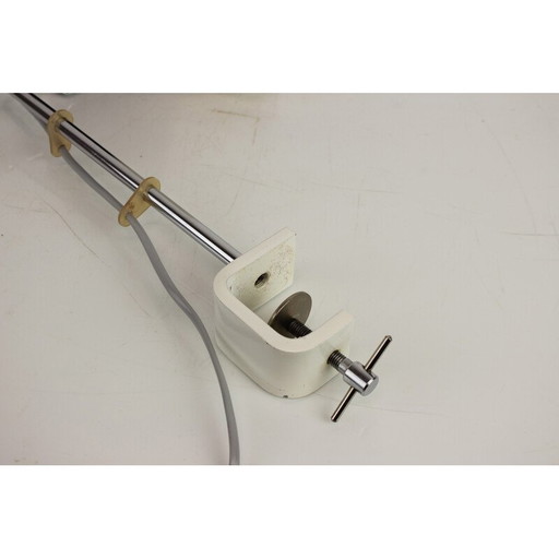 Vintage verstellbare Tischlampe aus Metall und Chrom, Tschechoslowakei 1970