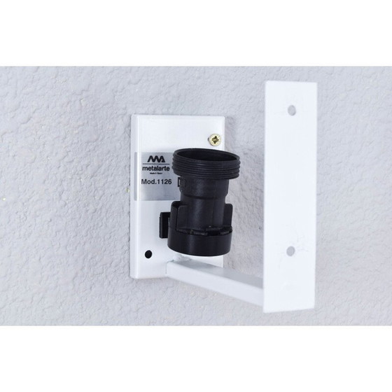 Image 1 of Mid Century Wandleuchter aus Lucit und Messing von Metalarte, Spanien 1980