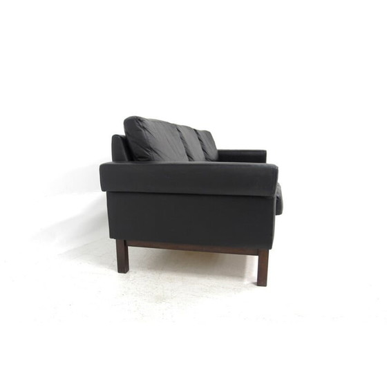 Image 1 of Skandinavisches Vintage-Ledersofa 3 Sitze, Schweden 1950