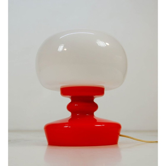 Image 1 of Vintage Tischlampe aus Glas von Valasske Mezirici 1970s