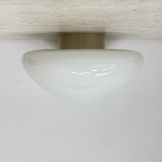 Image 1 of Deutsche Mid Century Glas 961 Decken- oder Wandleuchte von Wilhelm Wagenfeld für Lindner, 1950S
