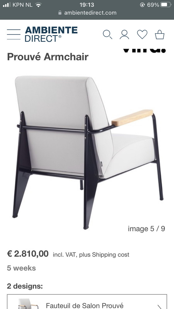 Image 1 of Vitra Prouve-Sessel