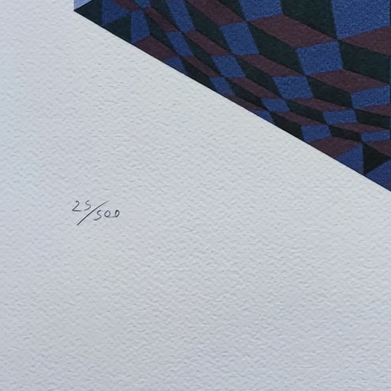 Image 1 of Victor Vasarely Op Art Lithographie in limitierter Auflage