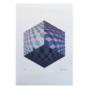 Victor Vasarely Op Art Lithographie in limitierter Auflage