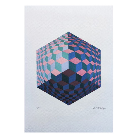 Image 1 of Victor Vasarely Op Art Lithographie in limitierter Auflage