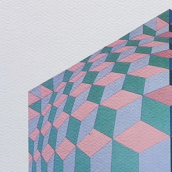 Image 1 of Victor Vasarely Op Art Lithographie in limitierter Auflage