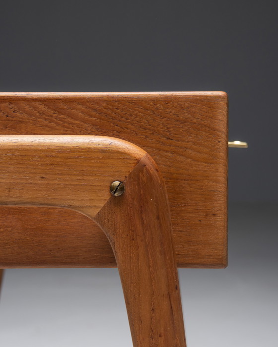 Image 1 of Nähwagen aus Teakholz, Poul Dinesen, Dänemark, 1960er Jahre