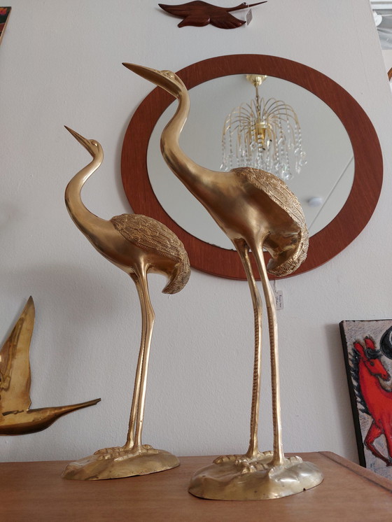 Image 1 of Große Messing , Kranichvögel, Vogel aus Messing 