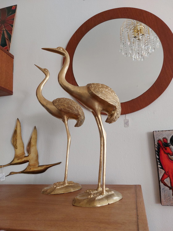 Image 1 of Große Messing , Kranichvögel, Vogel aus Messing 