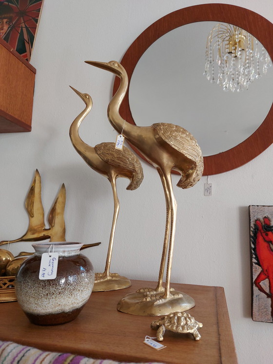 Image 1 of Große Messing , Kranichvögel, Vogel aus Messing 